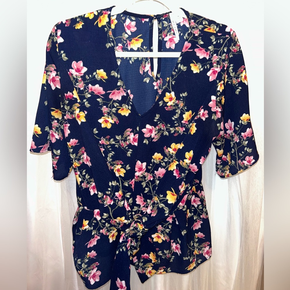 Miami Blue Floral Print Shirt